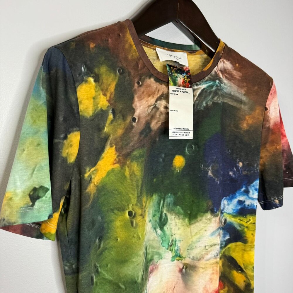 La Galeriste Yin Yang Wearable Art Colofull T-Shirt Size: M - Picture 2 of 8